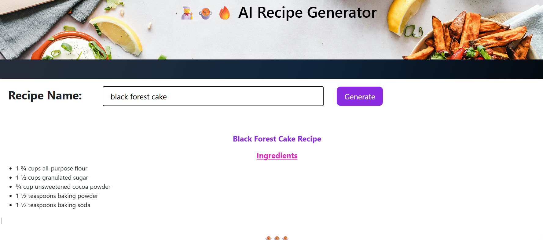 Recipe Generator